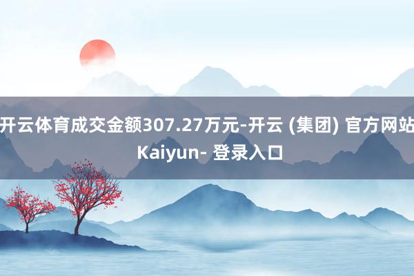 开云体育成交金额307.27万元-开云 (集团) 官方网站 Kaiyun- 登录入口