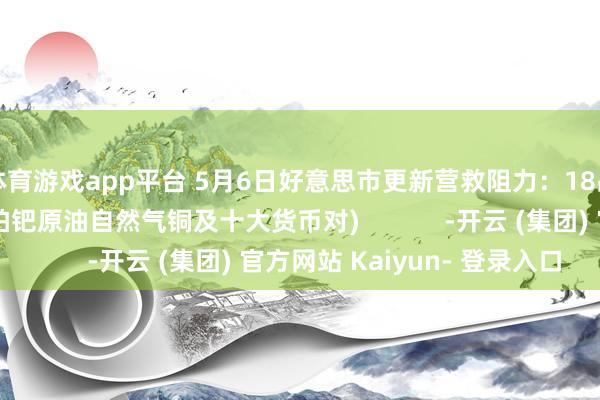 体育游戏app平台 5月6日好意思市更新营救阻力：18品种营救阻力(金银铂钯原油自然气铜及十大货币对)            -开云 (集团) 官方网站 Kaiyun- 登录入口