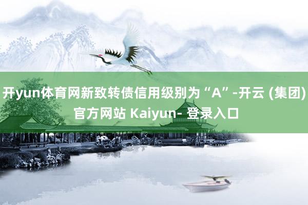开yun体育网新致转债信用级别为“A”-开云 (集团) 官方网站 Kaiyun- 登录入口