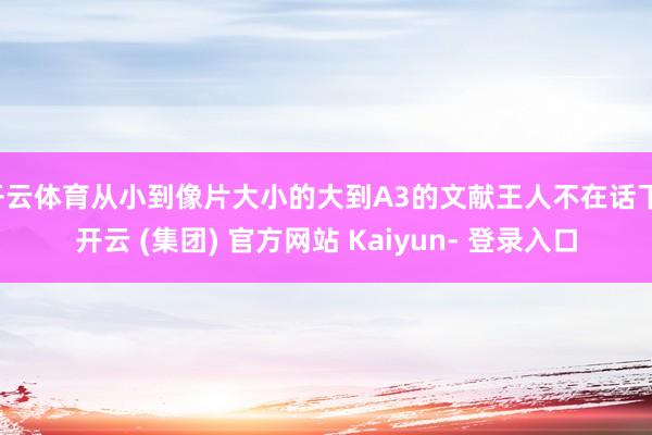 开云体育从小到像片大小的大到A3的文献王人不在话下-开云 (集团) 官方网站 Kaiyun- 登录入口