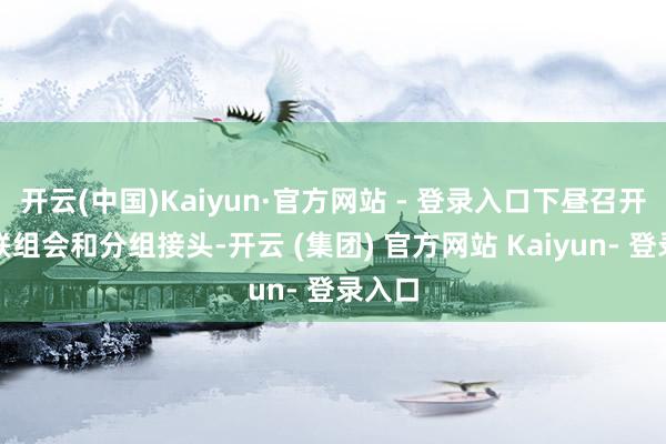 开云(中国)Kaiyun·官方网站 - 登录入口下昼召开界别联组会和分组接头-开云 (集团) 官方网站 Kaiyun- 登录入口
