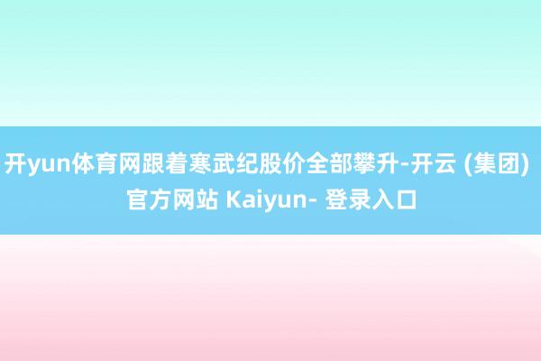 开yun体育网跟着寒武纪股价全部攀升-开云 (集团) 官方网站 Kaiyun- 登录入口