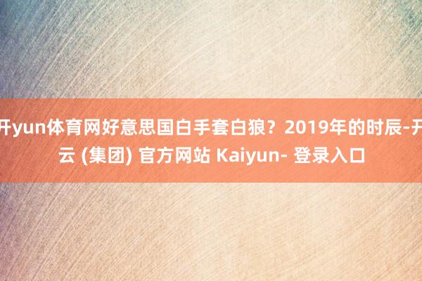 开yun体育网好意思国白手套白狼？2019年的时辰-开云 (集团) 官方网站 Kaiyun- 登录入口